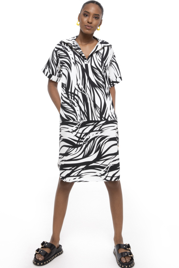 Zebra-print cotton dress