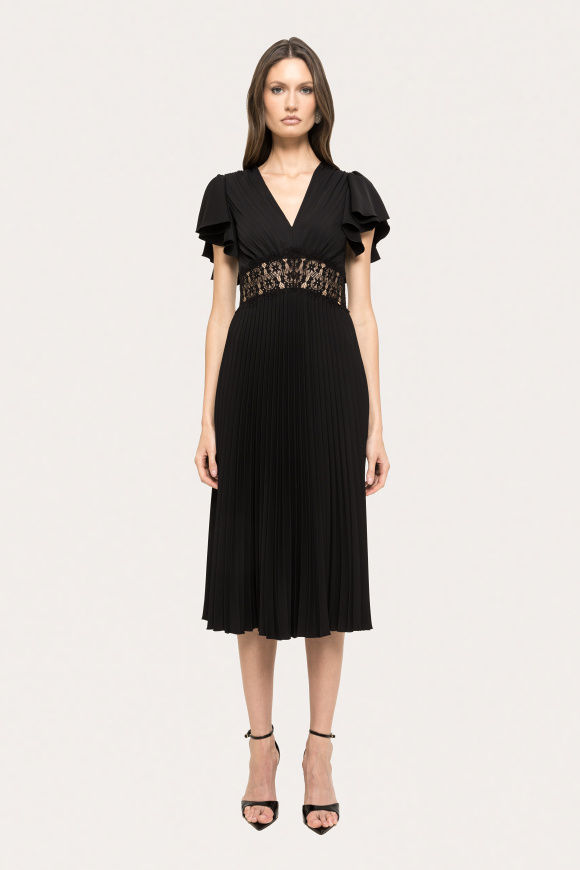 Pleated midi dress