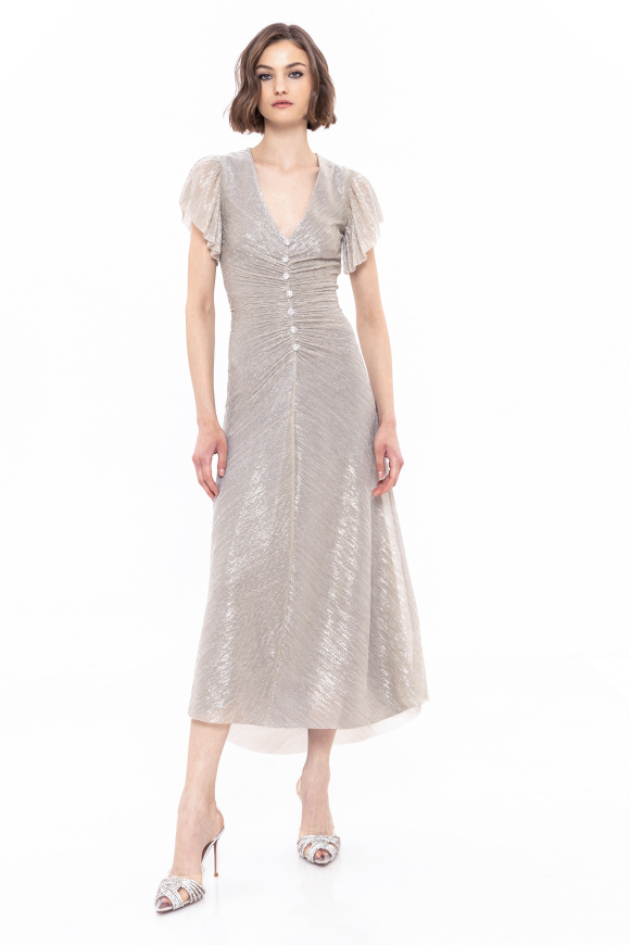 Crystal-embellished midi dress