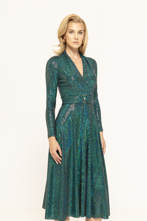Sequin-embellished midi dress