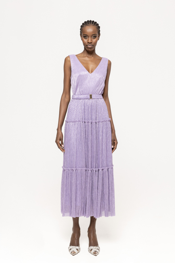 Lurex thread midi dress