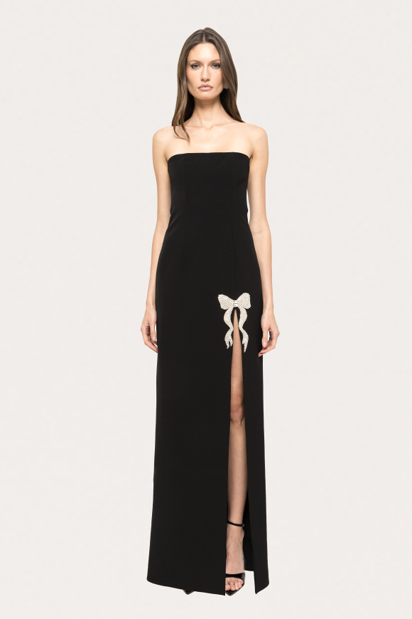 Crystal-embellished maxi dress