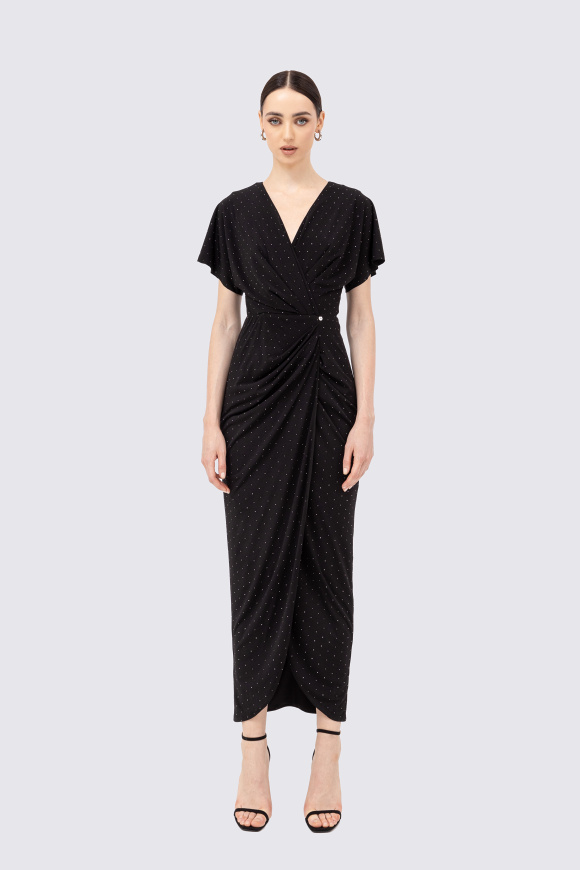 Crystal-embellished midi dress