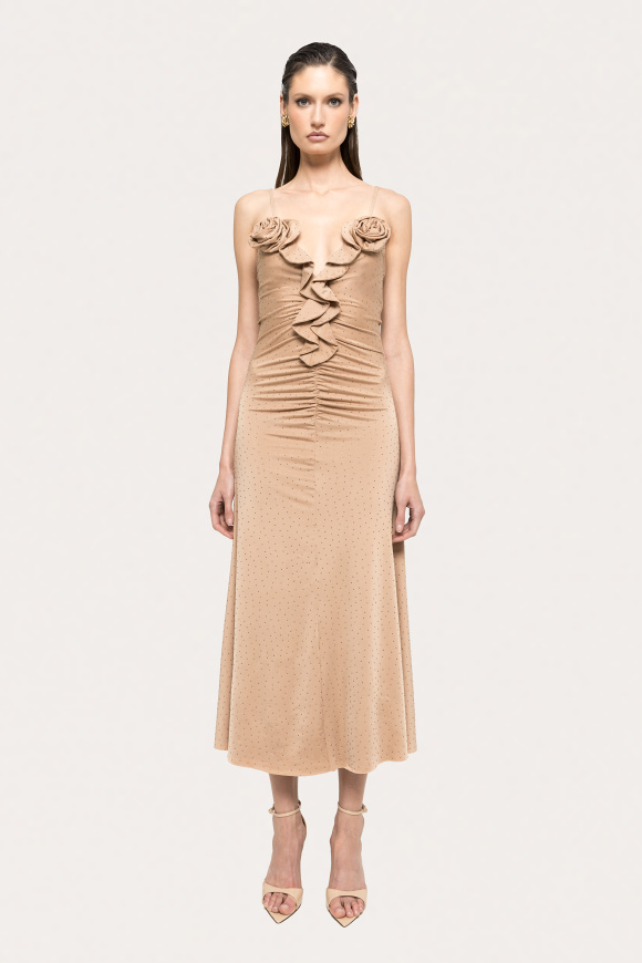 Rhinestone-embellished midi dress