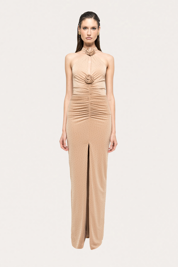 Rhinestone-embellished maxi dress