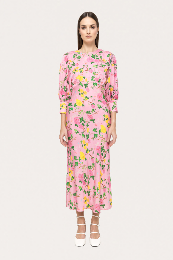 Rochie din vascoza cu imprimeu floral