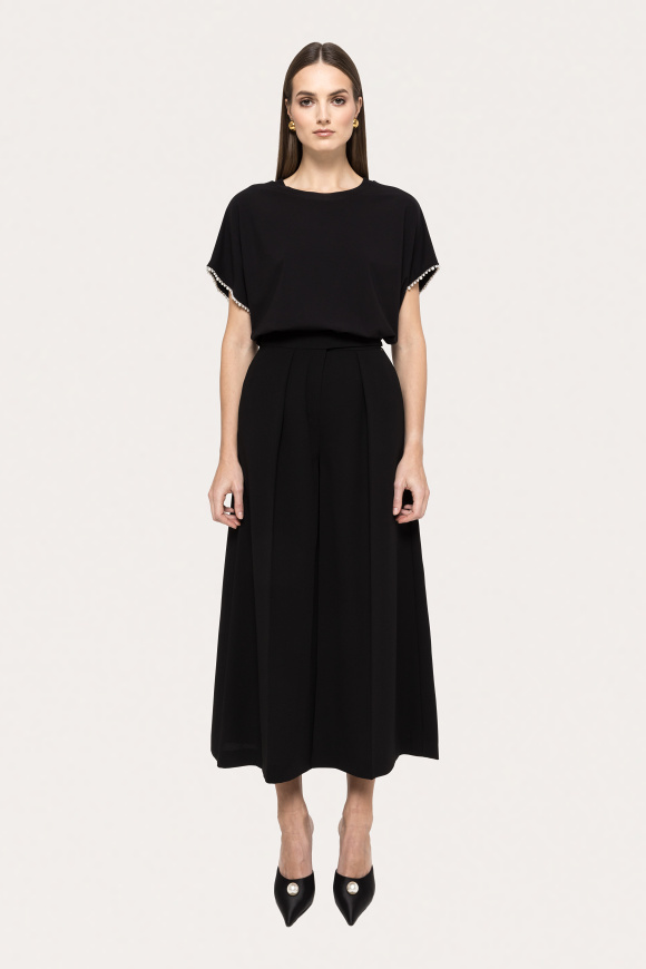 Pearl-detail viscose top
