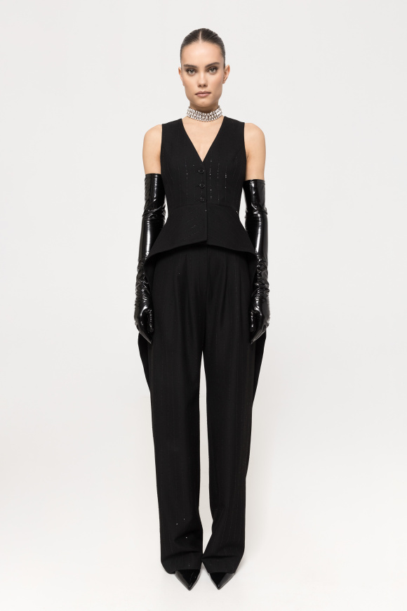 Sequin-detail vest