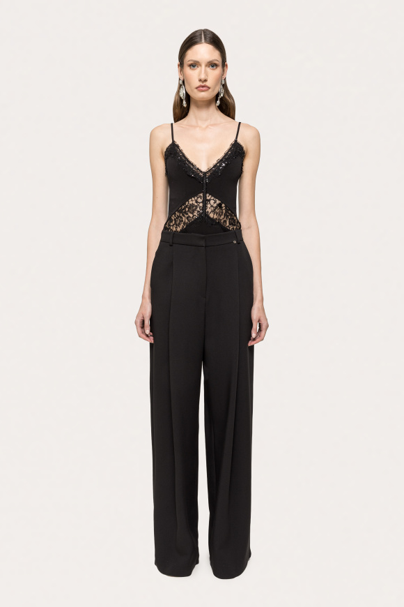 Lace insert bodysuit
