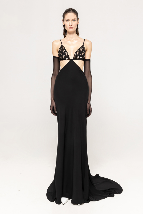 Handmade-embellishments maxi dress