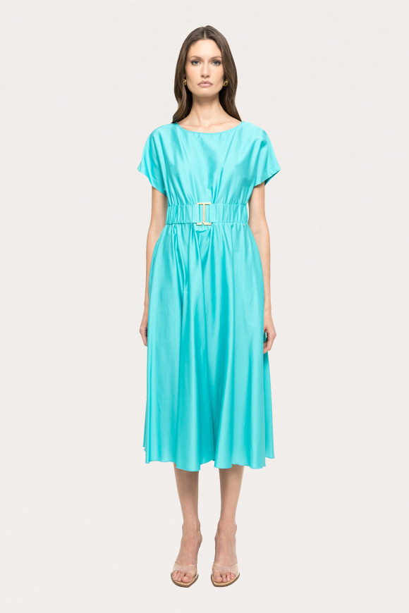 Cotton poplin midi dress