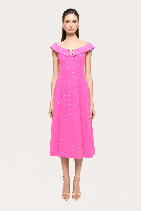 Rhinestone-embellished midi dress