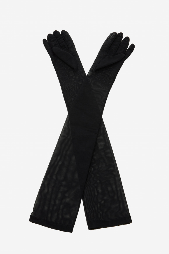 Long tulle gloves