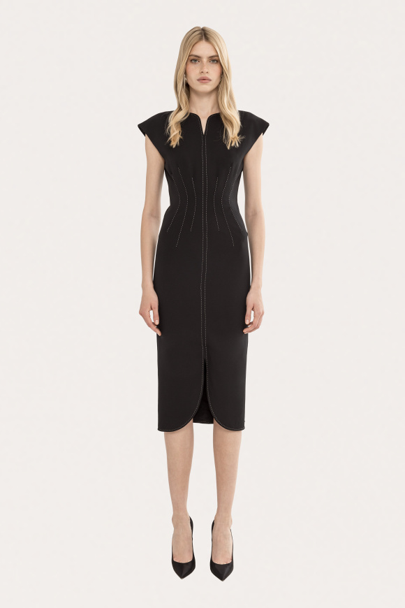 Sculpted midi dress
