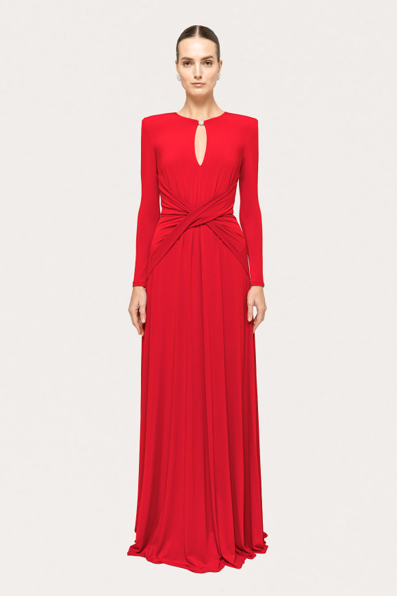 Crystal-detail maxi dress