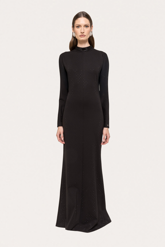 Rhinestone-embellished maxi dress