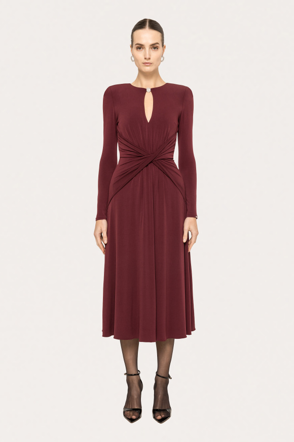Crystal-detail midi dress