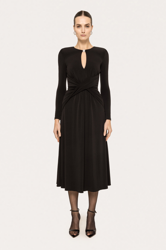 Crystal-detail midi dress