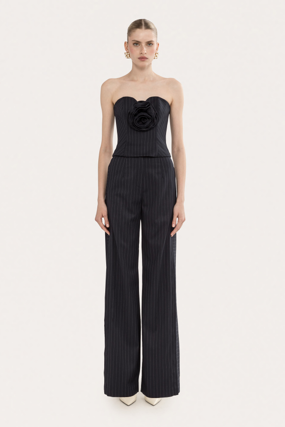 Floral-detail corset top