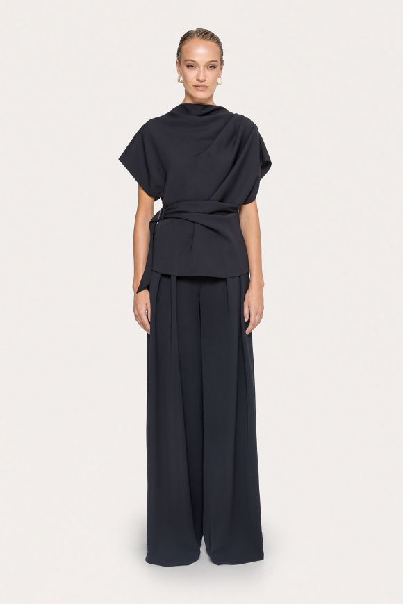 Draped chiffon top