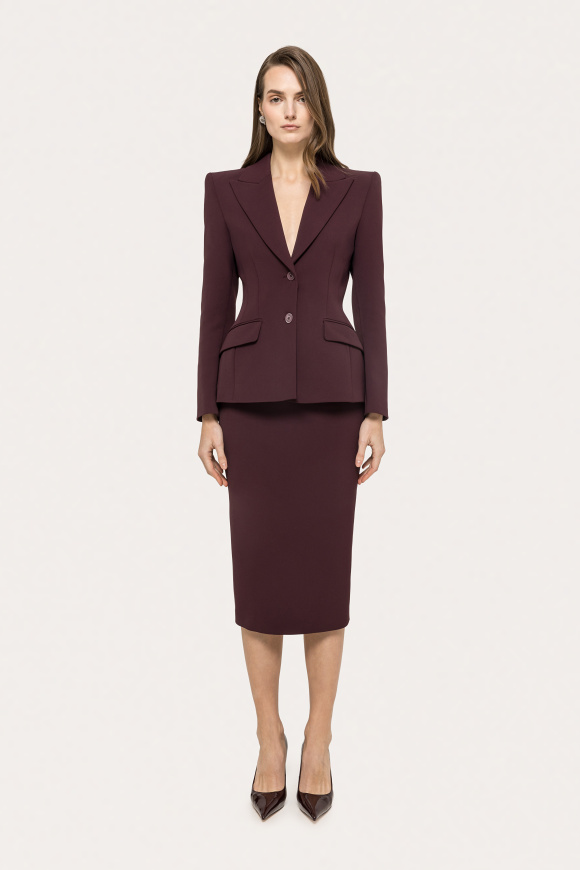 High-waisted midi skirt