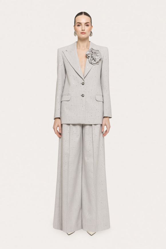 Floral-detail blazer