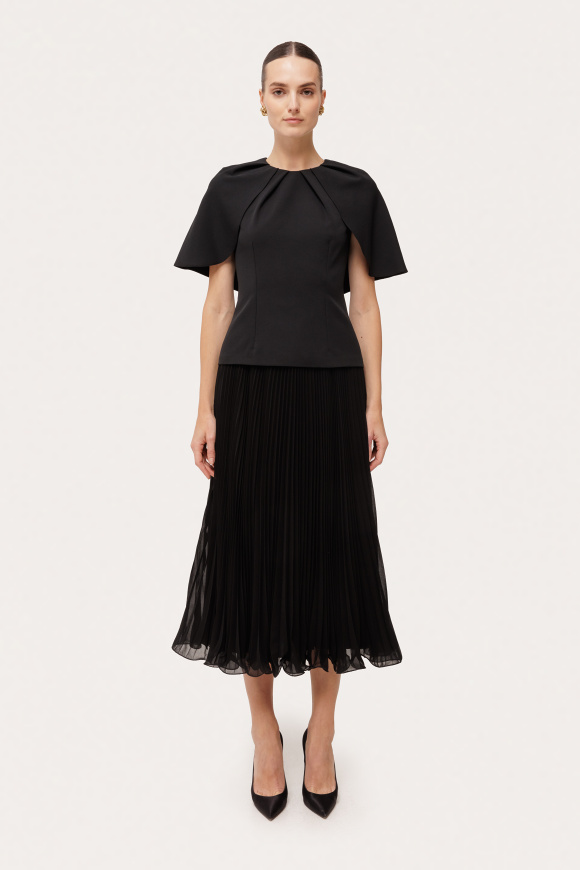 Cape sleeve fitted top