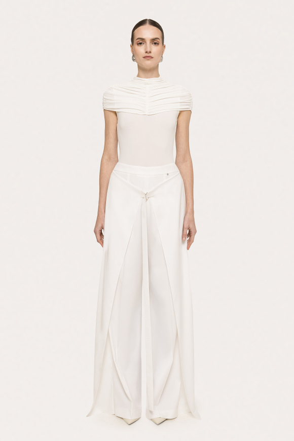 Ruched-detail bodysuit