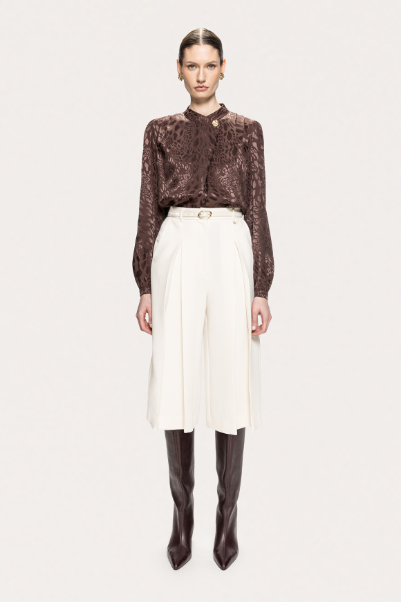 Leopard print viscose top