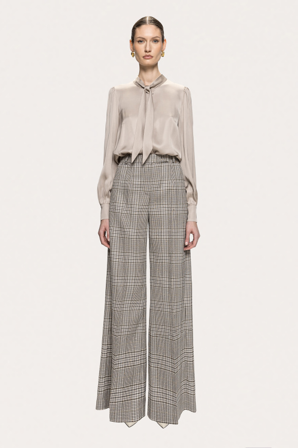 Bow detail viscose shirt