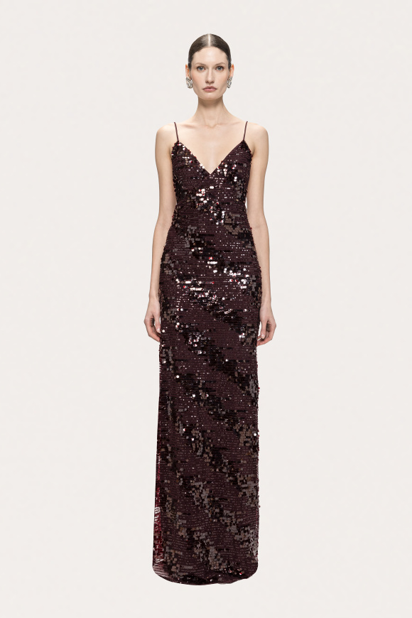 Backless sequin maxi dress