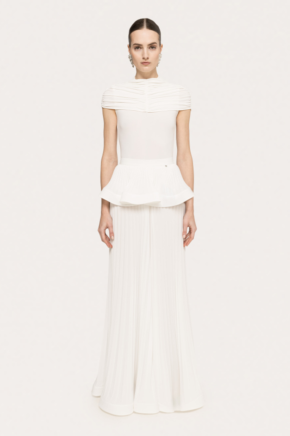 Pleated palazzo pants