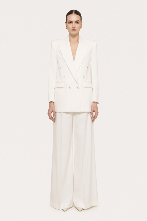 High-waisted wide-leg pants