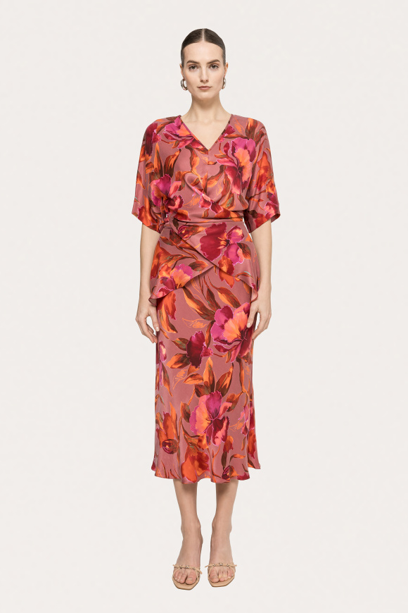 Printed midi skirt