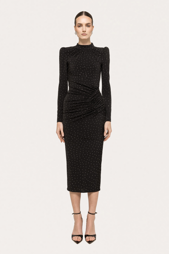 Rhinestones-embellished midi dress