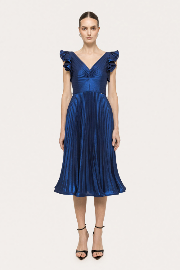 Pleated midi dress