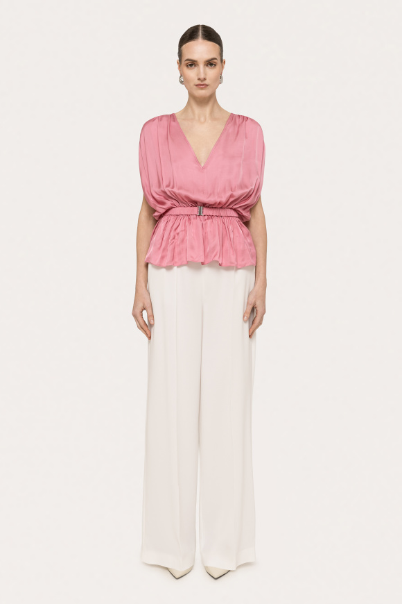 Belted viscose top