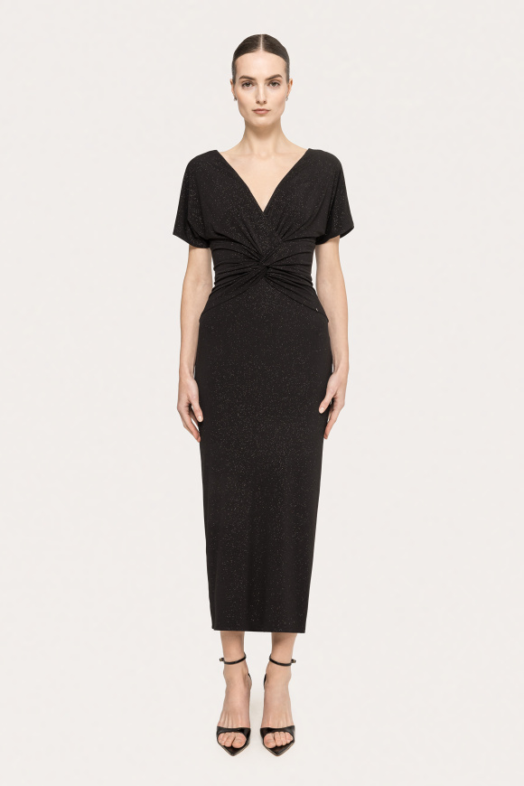 Glitter v-neck maxi dress