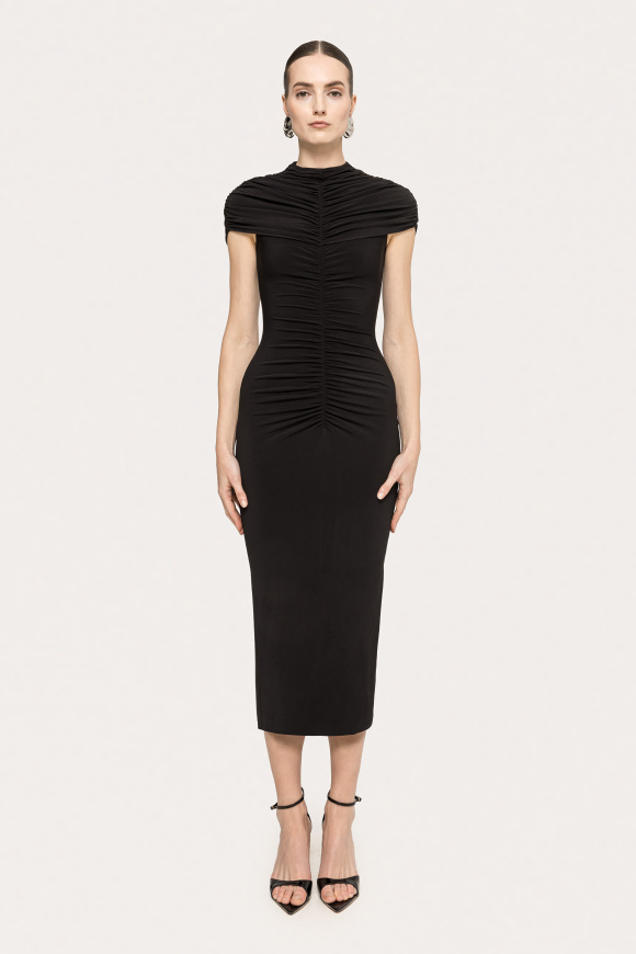 Ruched midi dress