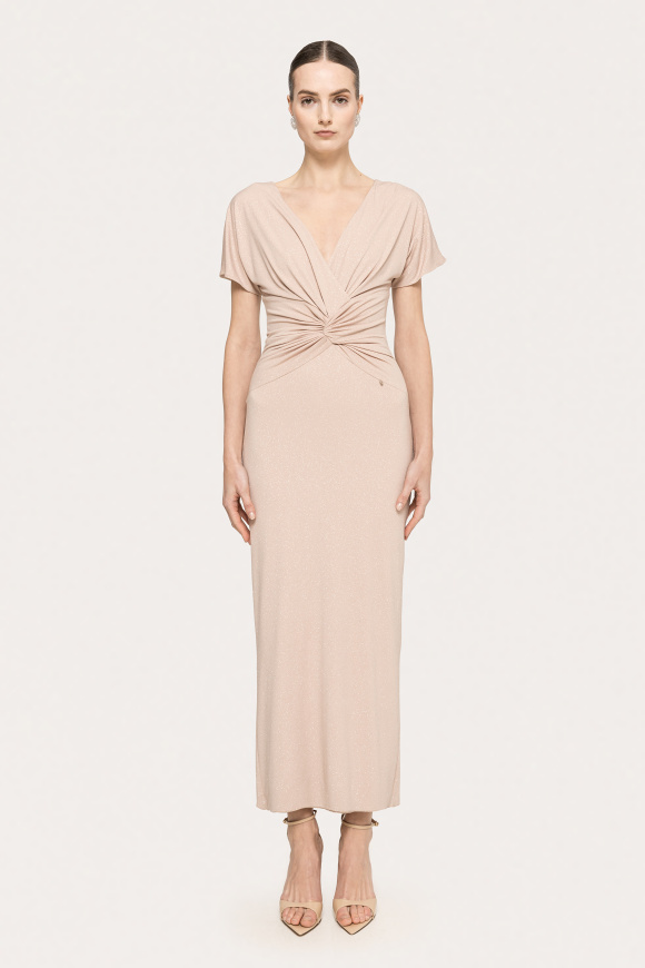 Glitter v-neck maxi dress