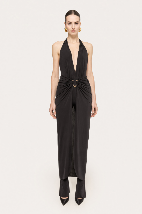 Backless layered jumpsuit