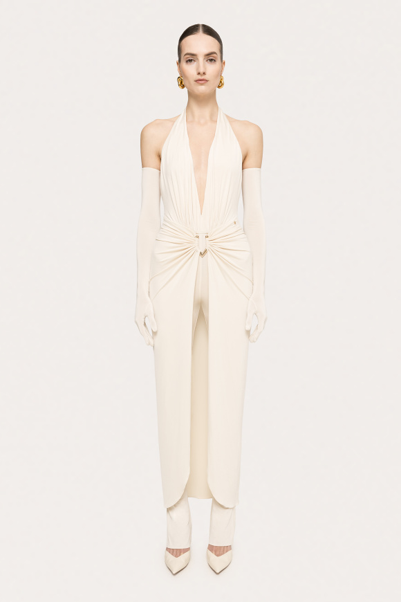 Backless layered jumpsuit