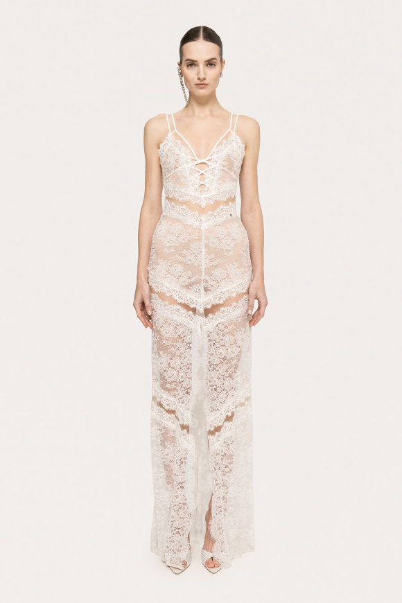 Beaded lace maxi dress