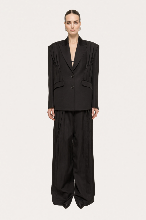 Mid-rise linen pants