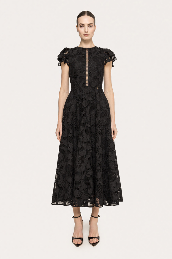 Rochie din dantela cu broderie florala