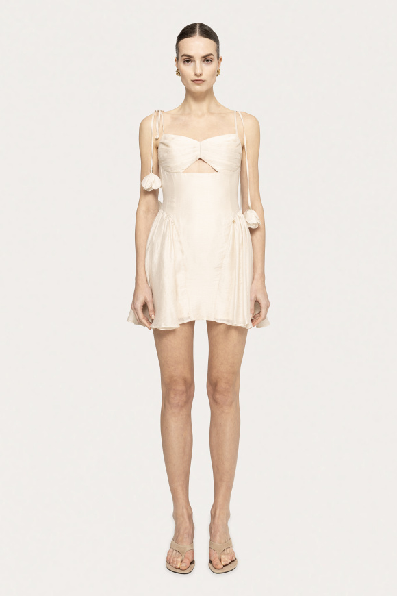Thin-straps lyocell mini dress