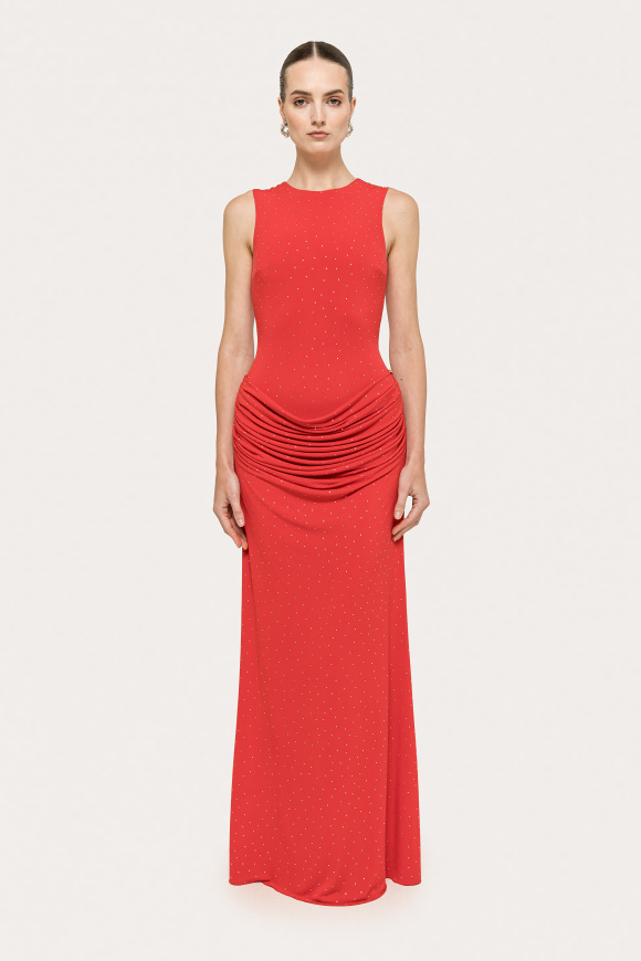 Rhinestone-embellished maxi dress