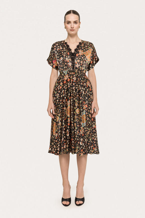 Floral print viscose dress