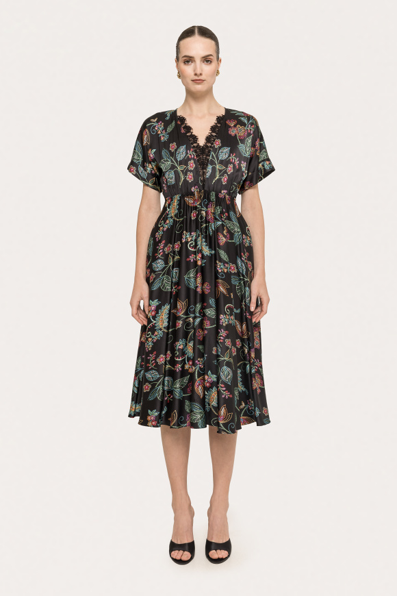 Floral print viscose dress
