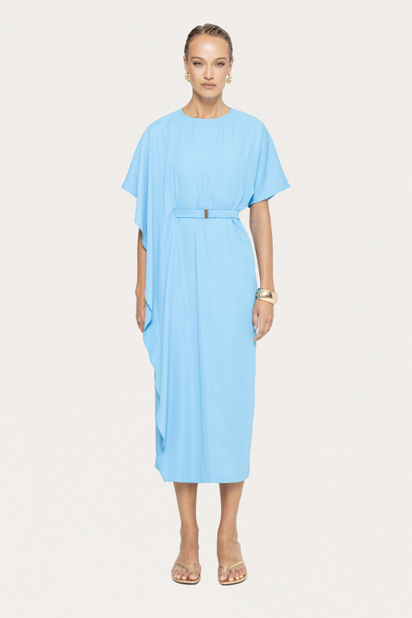 Belted midi dress